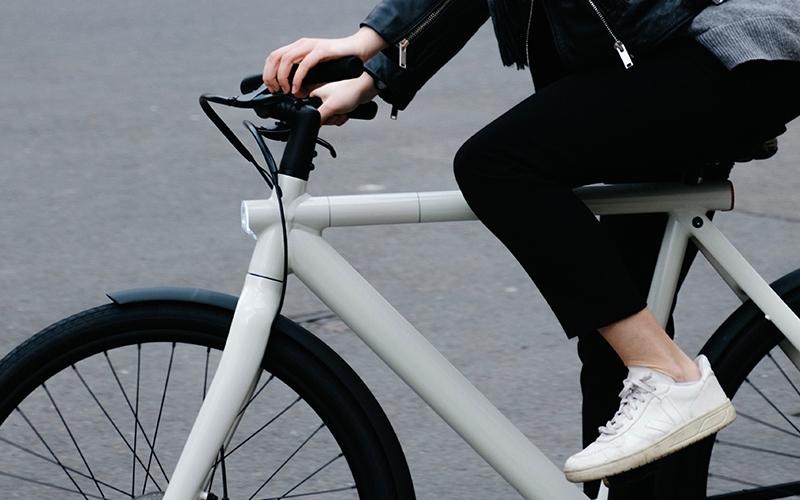 a person riding a bicycle